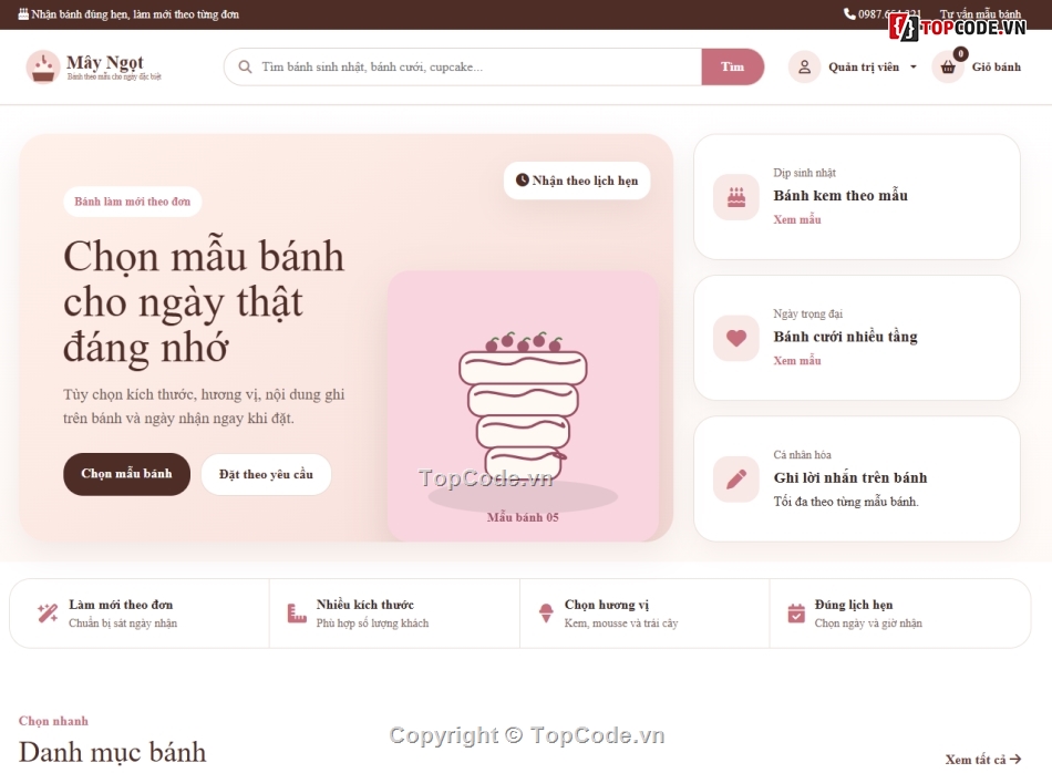 bán bánh ngọt,bán bánh,bánh